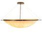 Meyda Lighting Lucus 67" 8-Light Timeless Bronze Earth Marble Inverted Pendant Light With Beige Sahara Taupe Idalight Shade