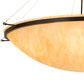 Meyda Lighting Lucus 67" 8-Light Timeless Bronze Earth Marble Inverted Pendant Light With Beige Sahara Taupe Idalight Shade