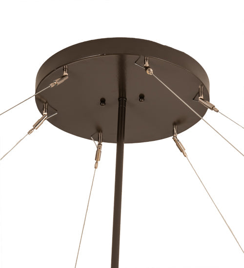 Meyda Lighting Lucus 67" 8-Light Timeless Bronze Earth Marble Inverted Pendant Light With Beige Sahara Taupe Idalight Shade
