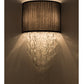 Meyda Lighting Lucy 15" 2-Light Blackened Pewter Wall Sconce With Black Pleated Textrene Shade