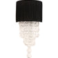 Meyda Lighting Lucy 15" 2-Light Blackened Pewter Wall Sconce With Black Pleated Textrene Shade