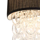 Meyda Lighting Lucy 15" 2-Light Blackened Pewter Wall Sconce With Black Pleated Textrene Shade