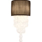 Meyda Lighting Lucy 15" 2-Light Blackened Pewter Wall Sconce With Black Pleated Textrene Shade