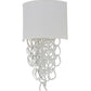 Meyda Lighting Lucy 15" 2-Light LED Beige Wall Sconce With Cream Textrene Shade