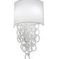 Meyda Lighting Lucy 15" 2-Light LED Beige Wall Sconce With Cream Textrene Shade