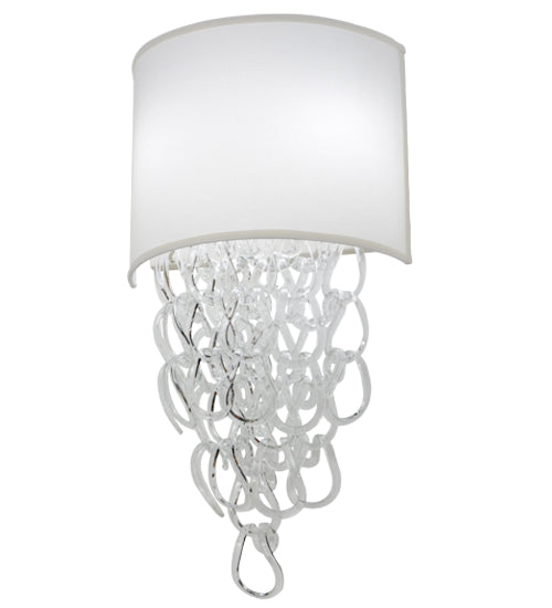 Meyda Lighting Lucy 15" 2-Light LED Beige Wall Sconce With Cream Textrene Shade
