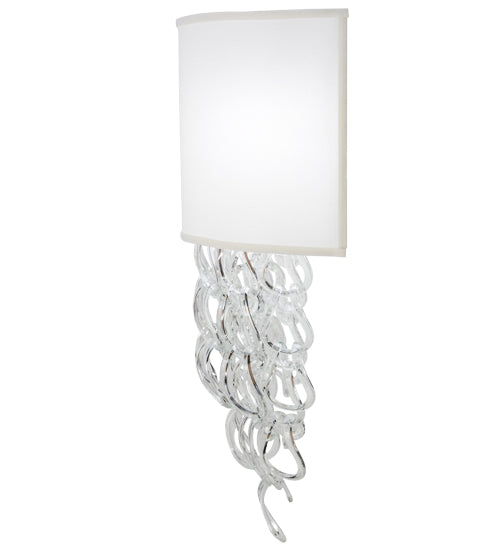 Meyda Lighting Lucy 15" 2-Light LED Beige Wall Sconce With Cream Textrene Shade