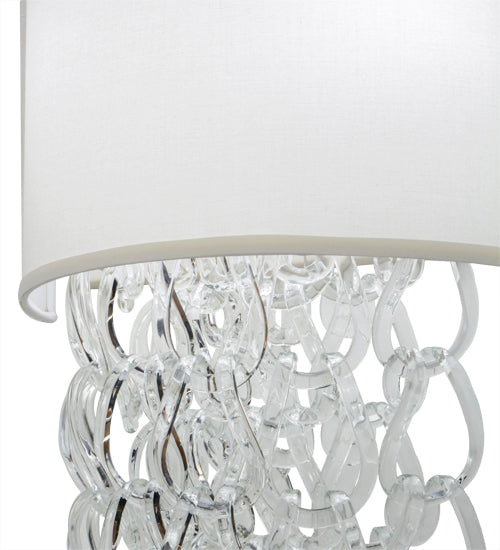 Meyda Lighting Lucy 15" 2-Light LED Beige Wall Sconce With Cream Textrene Shade