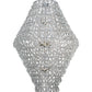 Meyda Lighting Lucy 48" 12-Light Polished Nickel Pendant Light With Clear Pretzels Shade Glass