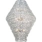 Meyda Lighting Lucy 48" 12-Light Polished Nickel Pendant Light With Clear Pretzels Shade Glass