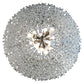 Meyda Lighting Lucy 48" 12-Light Polished Nickel Pendant Light With Clear Pretzels Shade Glass