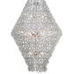 Meyda Lighting Lucy 48" 12-Light Polished Nickel Pendant Light With Clear Pretzels Shade Glass