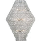 Meyda Lighting Lucy 48" 12-Light Polished Nickel Pendant Light With Crystal Clear Shade Glass