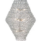 Meyda Lighting Lucy 48" 12-Light Polished Nickel Pendant Light With Crystal Clear Shade Glass