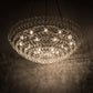 Meyda Lighting Lucy 74" 21-Light Pewter Pendant Light With Clear Pretzels Shade Glass