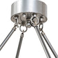 Meyda Lighting Luebeck 60" 6-Light LED Nickel Chandelier With Black Fabric Shade