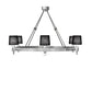 Meyda Lighting Luebeck 60" 6-Light LED Nickel Chandelier With Black Fabric Shade