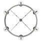 Meyda Lighting Luebeck 60" 6-Light LED Nickel Chandelier With Black Fabric Shade