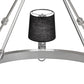 Meyda Lighting Luebeck 60" 6-Light LED Nickel Chandelier With Black Fabric Shade
