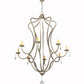 Meyda Lighting Lumierre 68" 8-Light Champagne Toast Chandelier With Ivory Faux Candlelight