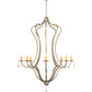 Meyda Lighting Lumierre 68" 8-Light Champagne Toast Chandelier With Ivory Faux Candlelight