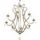 Meyda Lighting Lumierre 68" 8-Light Champagne Toast Chandelier With Ivory Faux Candlelight