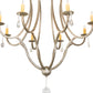 Meyda Lighting Lumierre 68" 8-Light Champagne Toast Chandelier With Ivory Faux Candlelight