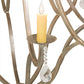 Meyda Lighting Lumierre 68" 8-Light Champagne Toast Chandelier With Ivory Faux Candlelight