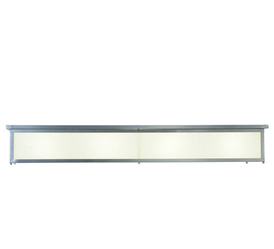 Meyda Lighting Lumina 72" 8-Light LED Sparkle Silver Flush Mount Light With White Trilam Shade