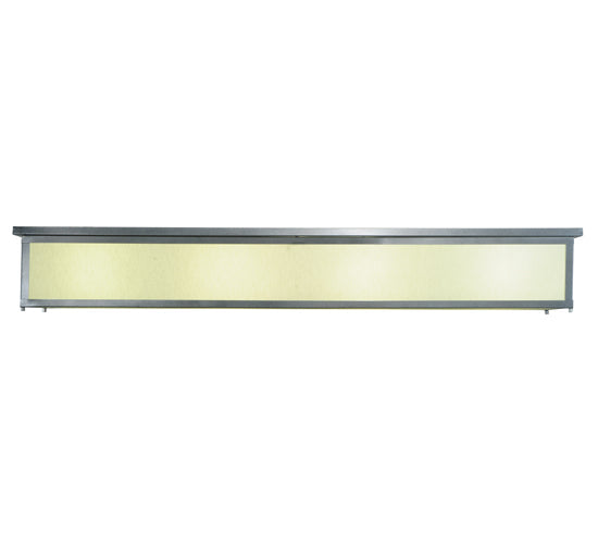 Meyda Lighting Lumina 72" 8-Light LED Sparkle Silver Flush Mount Light With White Trilam Shade