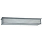 Meyda Lighting Lumina 72" 8-Light Sparkle Silver Flush Mount Light With White Trilam Textrene Shade