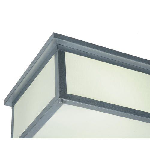 Meyda Lighting Lumina 72" 8-Light Sparkle Silver Flush Mount Light With White Trilam Textrene Shade