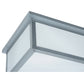Meyda Lighting Lumina 72" 8-Light Sparkle Silver Flush Mount Light With White Trilam Textrene Shade