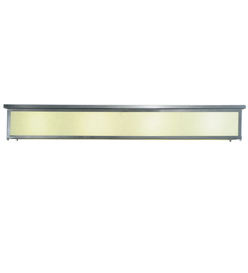 Meyda Lighting Lumina 72" 8-Light Sparkle Silver Flush Mount Light With White Trilam Textrene Shade