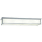 Meyda Lighting Lumina 72" 8-Light Sparkle Silver Flush Mount Light With White Trilam Textrene Shade