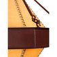 Meyda Lighting Luxor 42" 6-Light Rust Pendant Light With Tan Faux Leather Shade