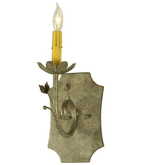 Meyda Lighting Lynda 6" Corinth Wall Sconce With Ivory Faux Candlelight