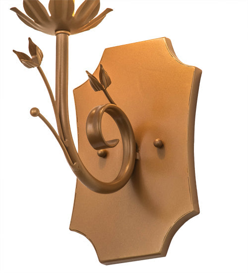 Meyda Lighting Lynda 6" Metallic Bronze Wall Sconce With Beige Natural Textrene Shade