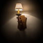 Meyda Lighting Lynda 6" Metallic Bronze Wall Sconce With Beige Natural Textrene Shade
