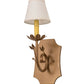 Meyda Lighting Lynda 6" Metallic Bronze Wall Sconce With Beige Natural Textrene Shade