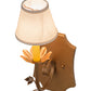 Meyda Lighting Lynda 6" Metallic Bronze Wall Sconce With Beige Natural Textrene Shade