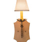 Meyda Lighting Lynda 6" Metallic Bronze Wall Sconce With Beige Natural Textrene Shade
