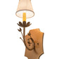 Meyda Lighting Lynda 6" Metallic Bronze Wall Sconce With Beige Natural Textrene Shade