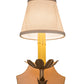 Meyda Lighting Lynda 6" Metallic Bronze Wall Sconce With Beige Natural Textrene Shade