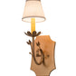 Meyda Lighting Lynda 6" Metallic Bronze Wall Sconce With Beige Natural Textrene Shade