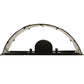 Meyda Lighting Lynx on the Loose 12" Textured Black Left Wall Sconce With Silver Mica Shade Glass