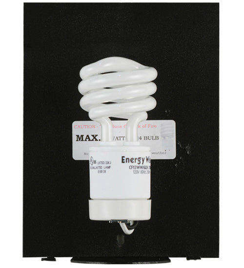 Meyda Lighting Lynx on the Loose 12" Textured Black Left Wall Sconce With Silver Mica Shade Glass