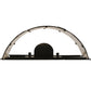 Meyda Lighting Lynx on the Loose 12" Textured Black Right Wall Sconce With Silver Mica Shade Glass