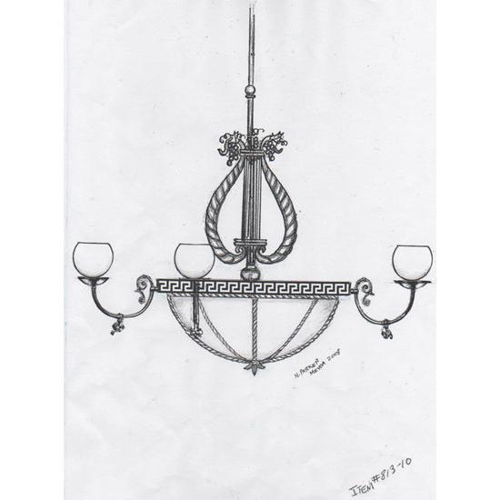 Meyda Lighting Lyre 96" 18-Light 8-Arm Light Burnished Brass Chandelier With Fleshtone Idalight Shade Glass