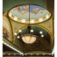 Meyda Lighting Lyre 96" 18-Light 8-Arm Light Burnished Brass Chandelier With Fleshtone Idalight Shade Glass